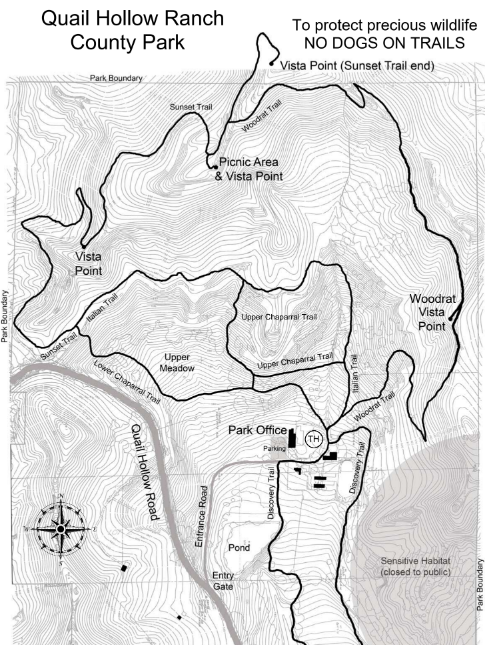 Quail Hollow Ranch Park map Felton California